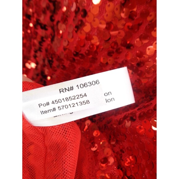 Boston Proper Red Sequin Cold Shoulder Top Size Medium Party Holiday Cocktail - Picture 15 of 15